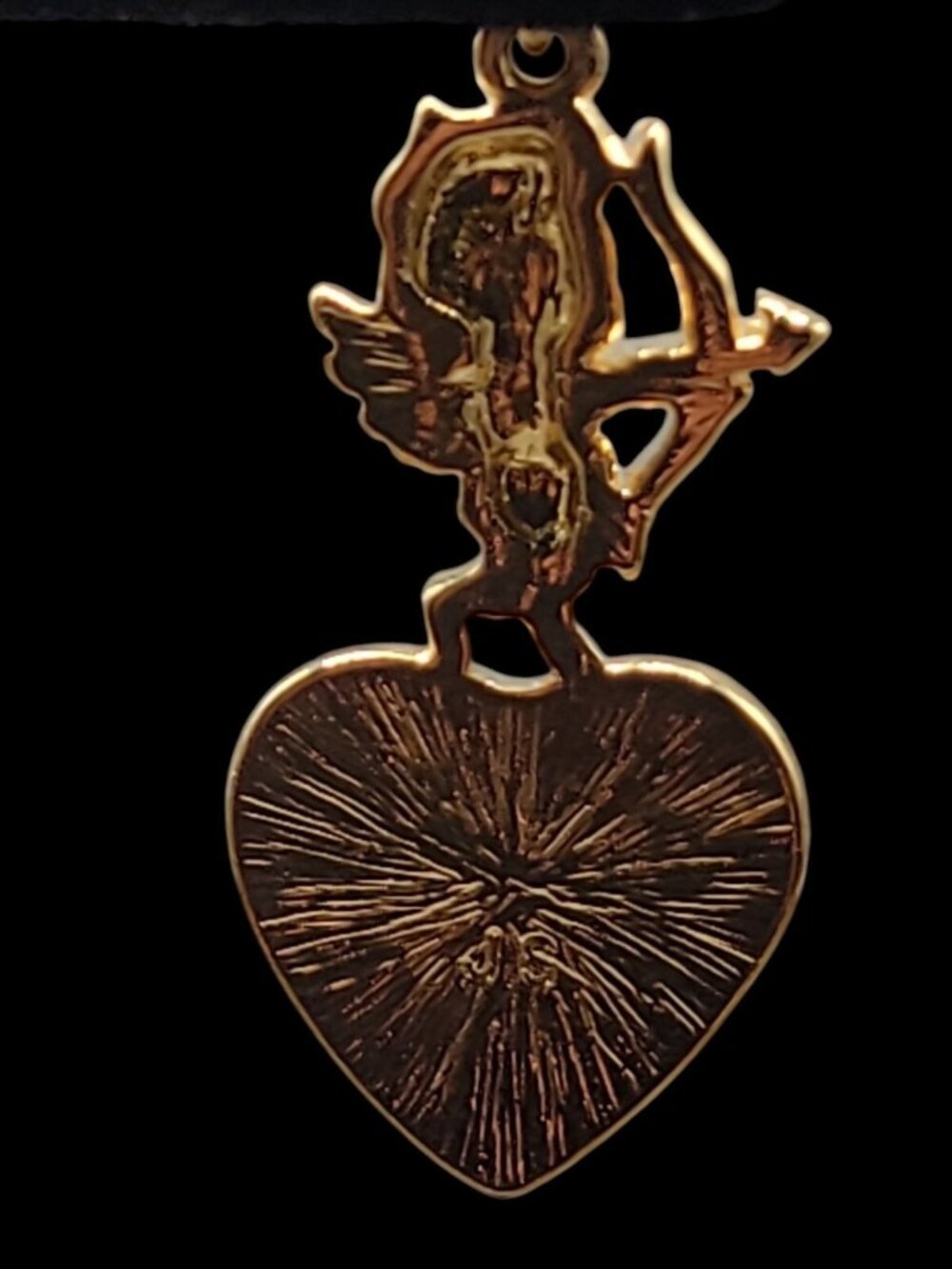 Jim Shore Post Earrings Cherub Dangling  Heart Mabe Pearl Rare Find Collectible - Picture 7 of 13